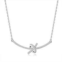 SILVERHOO S925 Sterling Silver Exquisite Necklace Women Cubic Zircon Pendant Necklaces Ladies Party Jewelry New Recommend 2024 - buy cheap