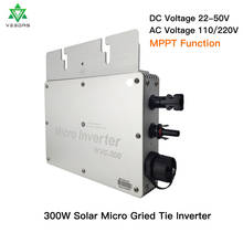 WVC300 Солнечная силовая панель инверсор микро MPPT сетка галстук Инвертор 24 В 220 В Чистая синусоида Инвертор 22-50VDC Wtih 1 год гарантии 2024 - купить недорого