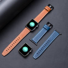 Band for apple watch strap 44mm 42mm 40mm 38mm Genuine Leather watchband belt bracelet correa iwatch band 6 se 5 4 3 accessories 2024 - buy cheap