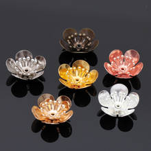 100 peças/lote 6x16mm filigrana flor material cobre conector espaçador acessórios de jóias 2024 - compre barato