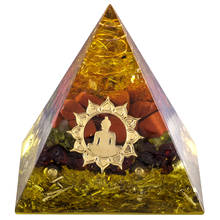 TUMBEELLUWA Healing Crystal Energy Converter Orgonite Pyramid Buddha Patterns Reiki Orgone Stone Lucky Resin Figurine Decoration 2024 - buy cheap