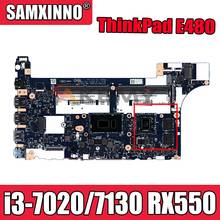 For Lenovo Thinkpad E480 E580 R480 notebook motherboard EE480 EE580 NM-B421 CPU i3-7020 i3-7130+GPU RX550 100% test  FRU 01LW188 2024 - buy cheap