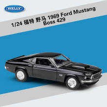 Welly 1:24 1969 Ford Mustang Boss 429 alloy car model Diecasts & Toy Vehicles Collect gifts Non-remote control type transport 2024 - buy cheap