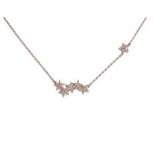 Ожерелье из стерлингового серебра 925 пробы с подвеской в виде звезды, Подарочная цепочка с воротником для девочек высокого качества 2024 - купить недорого