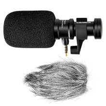 Comica CVM-VS08 Mobile Phone Microphone Video Mic For iPhone Samsung Smartphone with Wind Muff Rotated Phone Stand 2024 - buy cheap