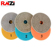 Raizi 4 Inch/100 mm 3 Step Polishing Pads Wet Marble, Engineered Stone, Granite Diamond Polishing Pads 2024 - buy cheap