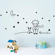 El Principito zorro estrella adhesivo de Luna para pared niños bebé decoración para dormitorio infantil regalo infantil vinilo calcomanía decoración arte Mural 2024 - compra barato