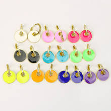 10 Pairs Round earrings Colorful Enamel colorful earrings Fashion Dangle earrings jewelry Drop earrings for women 51496 2024 - buy cheap