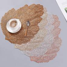 Leaf Shape Non-slip Coffee Tea Cup Coasters Pad Christmas Dinning Table Mat Decor Home Elegant Art placemat kitchen accessories 2024 - buy cheap