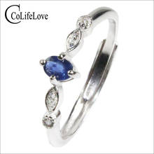 CoLife Jewelry-anillo de compromiso de zafiro Real para mujer, sortija de zafiro azul claro Natural de 0,2 CT, joyería de zafiro de plata 925 2024 - compra barato
