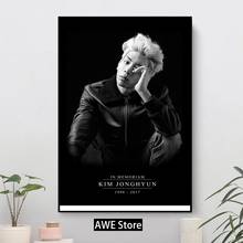 Jonghyun em memoriam posters da arte da parede quadros lona sala de estar quarto casa escritório hotel apartamento decoração 2024 - compre barato