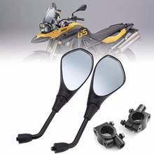 Универсальный мотоцикл заднего вида зеркала + 7/8 "22 мм руль зеркало крепление адаптеры для BMW F650GS F800GS F800R R1200GS S1000R 2024 - купить недорого