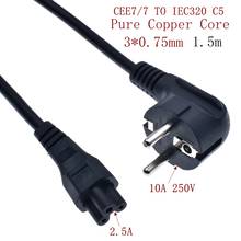 Cable de alimentación de enchufe ving, enchufe de Shuko CEE7/16 a Cable de alimentación IEC 320 C5 Micky para fuente de alimentación portátil, Cable adaptador de energía VDE corto 2024 - compra barato
