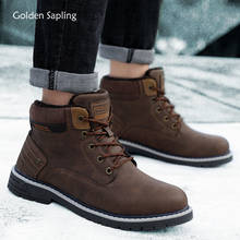 Dourado sapling botas de inverno masculinas, calçados casuais para trabalho com ferramentas, tornozelo clássico, bota de neve retrô, calçado vintage para homens 2024 - compre barato