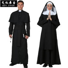 Cos disfraz de Halloween y Pascua para adultos, traje de lujo occidental de Jesús, María, monja, sacerdote 2024 - compra barato