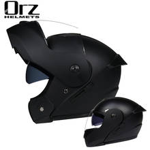ORZ-161 DOT certification fashion flip up motorcycle helmet dual visor system full face helmet fit for men women S M L XL 2024 - buy cheap