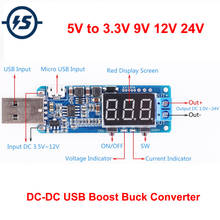 DC-DC Boost Buck Converter USB Step UP / Down Power Supply Module Adjustable Out DC 1.2V-24V 5V to 3.3V 12V 2024 - buy cheap