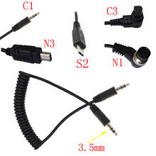 10 unids/lote 3,5mm Cable de liberación remota de obturador de conexión de C1 C3 N1 N3 S2 para Canon Nikon Sony Pentax 2024 - compra barato