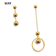 XLNT Fashion Statement Earrings 2019 Metal Round Earrings For Women Hanging Dangle Earrings Drop Earing Modern Jewelry Pun 2024 - buy cheap