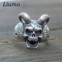 Liumo-Anillo de estilo Punk Vintage para hombre, joya de aleación con diseño afilado de Calavera, demonio y cabra, Lr1143 2024 - compra barato