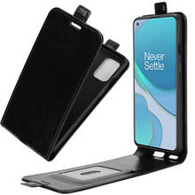 Funda de cuero con tapa para Oneplus 8t, carcasa Vertical de alta calidad, para Oneplus 8t 2024 - compra barato