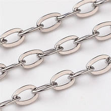 10m 304 Stainless Steel Cross Chains Decorative Chain for Jewelry Making DIY Bracelet Necklace Accessories Findings 3x1.6x0.4mm 2024 - buy cheap