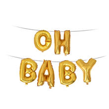 Новинка OH BABY, алюминиевая фольга, воздушный шарик на день рождения ребенка, набор букв, детский день рождения, детский душ, различные праздничные украшения, воздушные шары 2024 - купить недорого
