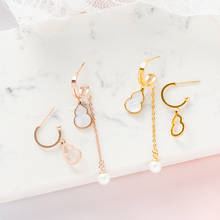 Original Quality Shell Gourd Earrings for Women Stainless Steel Tassel Stud Earrings Korean Brand Pearl Earings Jewelry Z136 2024 - buy cheap