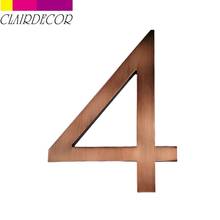 Floating House Number Sign Aged bronze 10cm Modern Building Signage Outdoor Huisnummer Numeros Casa Door Numbers Address Plate 2024 - buy cheap