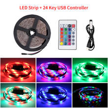 5V USB RGB LED Strip Light TV backlight 2835 RGB 50cm 1m 2m 3m 4m 5m 5V USB LED Light Strip with IR Controller For LED Lamp Tape 2024 - buy cheap