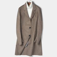 Double-sided Wool Coat Men Long Jacket Korean Overcoat Mens Coats and Jackets Casual Abrigo Hombre 81Z8803 KJ2433 2024 - buy cheap