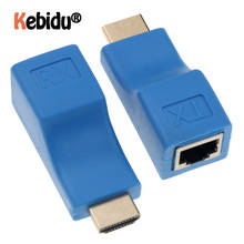 HDMI-совместимый удлинитель 4k RJ45 порты удлинитель для локальной сети HDMI-совместимый до 30 м более CAT5e / 6 hotUTP LAN Ethernet-Кабель 2024 - купить недорого