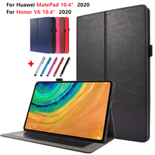 Чехол для Huawei Matepad 10,4, защитный чехол из искусственной кожи для планшета, чехол для Honor V6 Mate pad Caqa 10, 4 дюйма, корпус + подарочная ручка 2024 - купить недорого