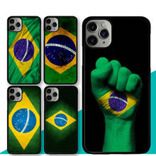 Caso da bandeira do brasil para o iphone 7 8 plus xr x xs max 11 12 pro max 13 mini 5S 6s se 2020 capa coque 2024 - compre barato