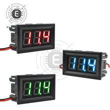 Voltímetro Digital LED para motocicleta y coche, medidor de voltaje de CA 70-500V, 0,56 ", 2 cables, rojo, verde, azul, 110V, 220V 2024 - compra barato