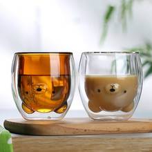 Creative Cute Bear Double-layer Coffee Mug Cartoon Baby Duckling Animal Milk Glass Lady Cute Gift Cup Christmas gift 2024 - buy cheap