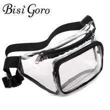 BISI GORO New Transparent Waist Bag Fashion Unisex Zipper Fanny Pack Sports Running Purse Phone Fannypack Pouch for Women 2021 2024 - buy cheap