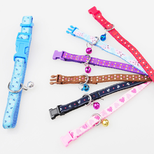 Colorful Pet Dog Puppy Cat Collar Harness Fashion Print Adjustable Pet Animals Neck Chain With Bell 2024 - buy cheap