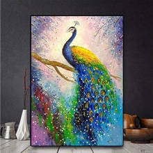 3D Diamond Embroidery Pretty peacock Pictures of Rhinestones 5D DIY Diamond Painting Full Square Diamond Mosaic Home Decor TY967 2024 - buy cheap