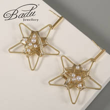 Badu Star Pendant Earrings Metal Pearl Earrings Korean Style Ladies Temperament Jewelry Simple Summer Party Girlfriend Gifts 2024 - buy cheap