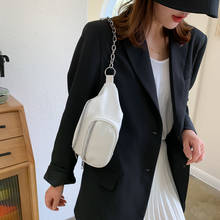 PU Chain Hip Packs Black Fanny Pack Multi-function Fashion Lady White Waist Bag Shoulder Bag Women's Belt Bum Bag Pochete Pouch 2024 - buy cheap