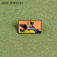 Cartoon Pin Hero Dark Brooch Custom Backpack Lapel Pins Badge Gift For Women Men Fashion jewelry, qihe jewelry, brooches ; enamel Pin ; badge, 100% brand new and high quality 2024 - buy cheap