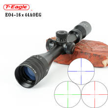 Teagle 4-16x44 tático visão cruzada óptica verde vermelho iluminado riflescope caça rifle scope sniper airsoft para armas de ar 2024 - compre barato