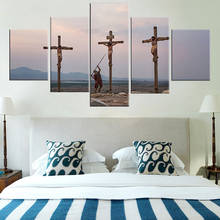 Modern Abstract Canvas Painting 5 Panel Soldier Jesus Wall Art Pictures Home Decor Living Room Modular HD Printed Poster Frame 2024 - buy cheap