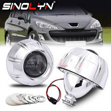 Линзы для фар Sinolyn для Peugeot 307 408 308 HID, биксеноновые линзы для проектора 3,0 дюйма, аксессуары для модификации, стильные ксеноновые лампы H1 2024 - купить недорого