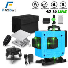FASGET 16 Lines 4D Laser Level green line SelfLeveling 360 Horizontal And Vertical Super Powerful Laser level green Beam laser 2024 - buy cheap