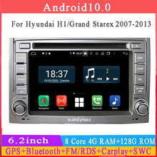 Sistema multimídia automotivo com android 10, 2din, leitor de dvd, rádio estéreo, navegação gps, para hyundai, h1, grand, starex 2004-2010 2024 - compre barato