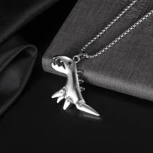 Collar con colgante de dinosaurio para hombre y mujer, Gargantilla de Animal Chapado en plata, joyería de Hip Hop Punk con personalidad, nuevo estilo de moda 2024 - compra barato