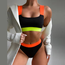 Bikini brasileño con Push-Up para mujer, traje de baño de dos piezas, a la moda ropa de playa, bañador Sexy de colores, novedad de 2021 2024 - compra barato