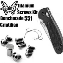 Juego de tornillos de aleación de Titainum hechos a medida, para Benchmade 551 552 553 Griptilian, 1 Juego 2024 - compra barato